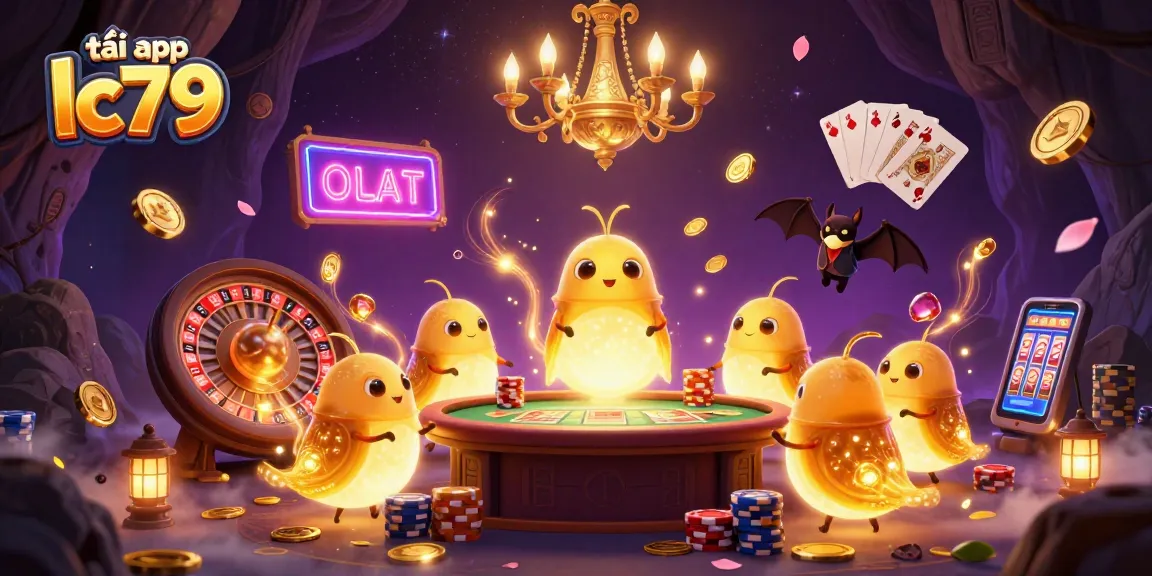 Tải app lc79 và trải nghiệm không gian casino rực rỡ với đèn chiếu sáng từ các đom đóm.