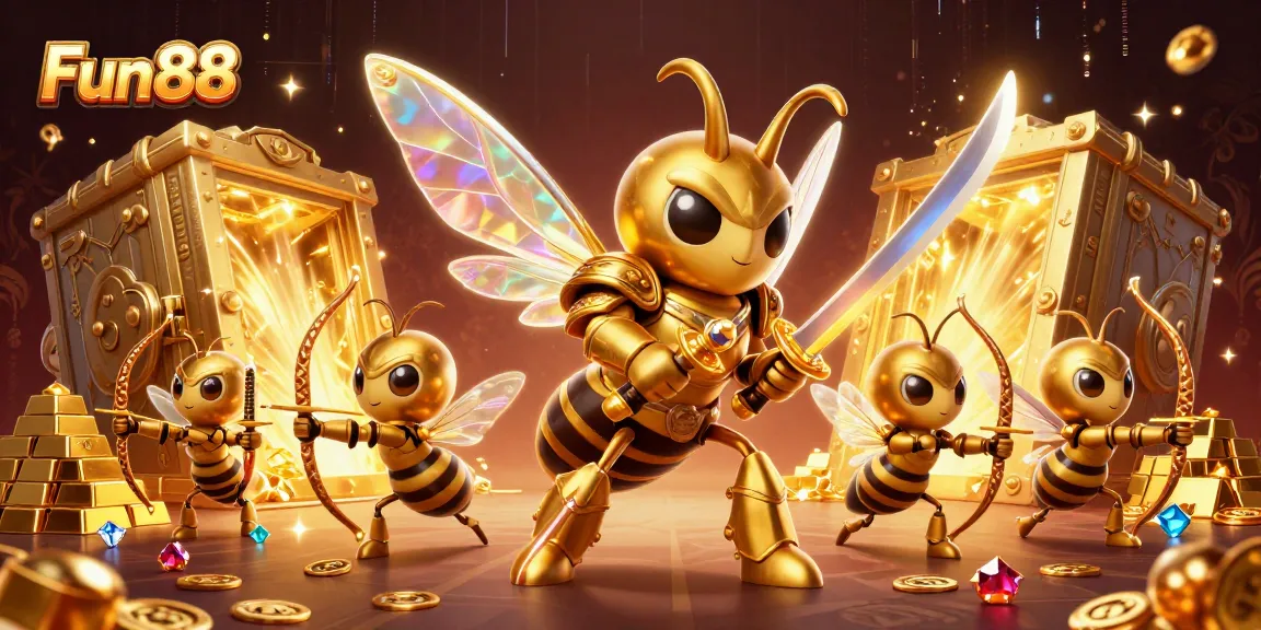 Engage in thrilling gameplay at Fun88 with dazzling treasures and dynamic characters in a vibrant 3D casino world.