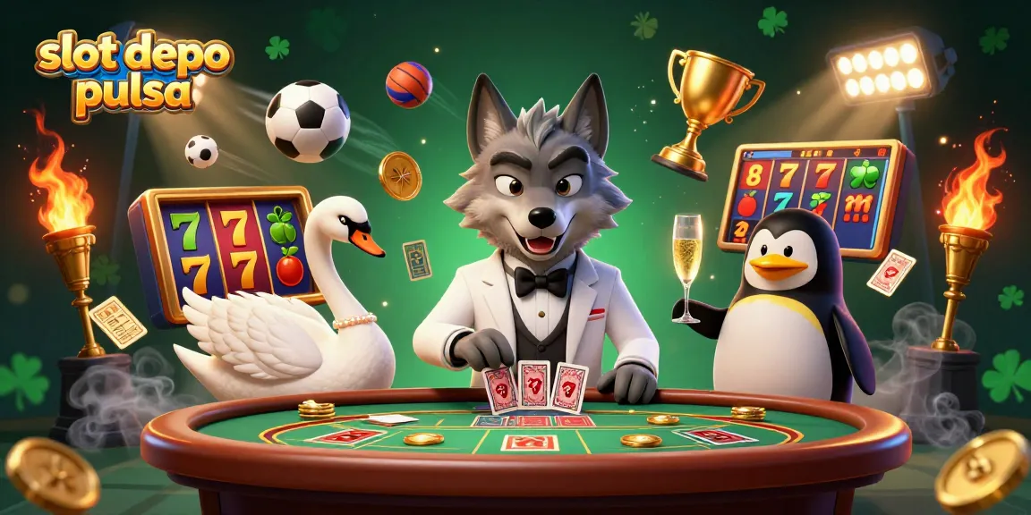 Experience thrilling slot depo pulsa gameplay with vibrant casino elements and engaging characters.