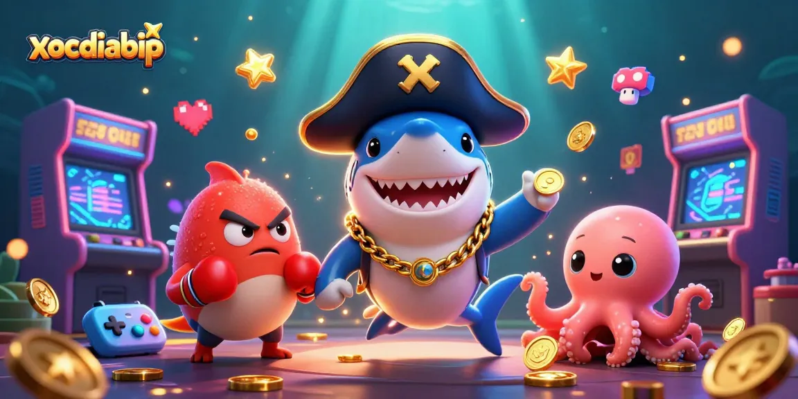 Experience thrilling wins at xocdiabip with cartoon characters in a vibrant casino scene