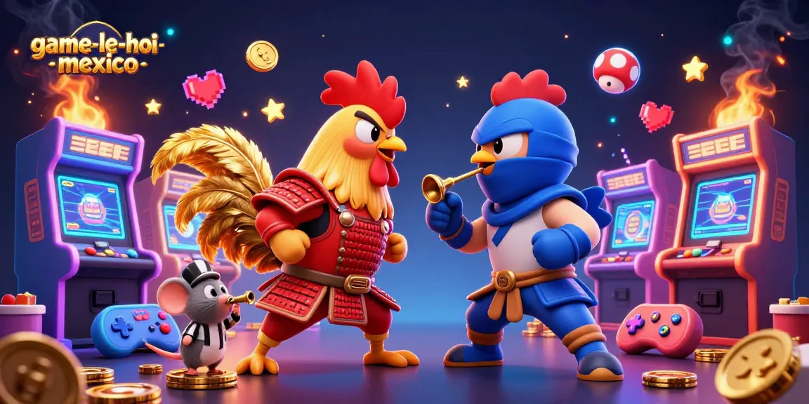 Experience thrilling action in game-le-hoi-mexico with dynamic fighting roosters and vibrant gaming elements.