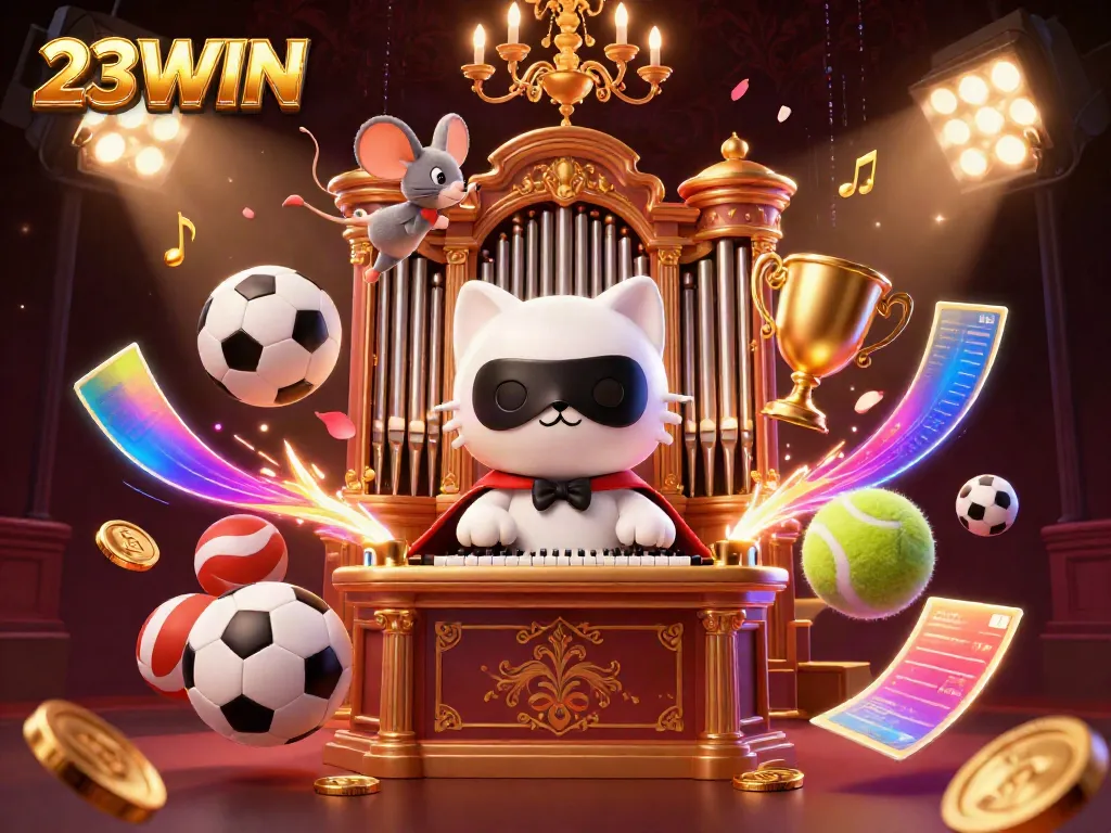Experience the thrill of winning at 23WIN with this vibrant 3D casino scene featuring lively characters.