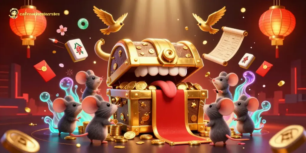 Engage with cafecasinosistersites where adventurer mice pursue riches amidst golden treasures and vibrant casino elements.