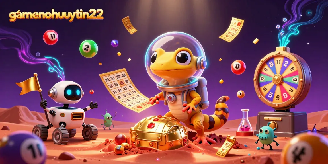Experience the excitement of gamenohuuytin22 with vibrant casino-themed action in a dynamic, cartoon-style illustration.