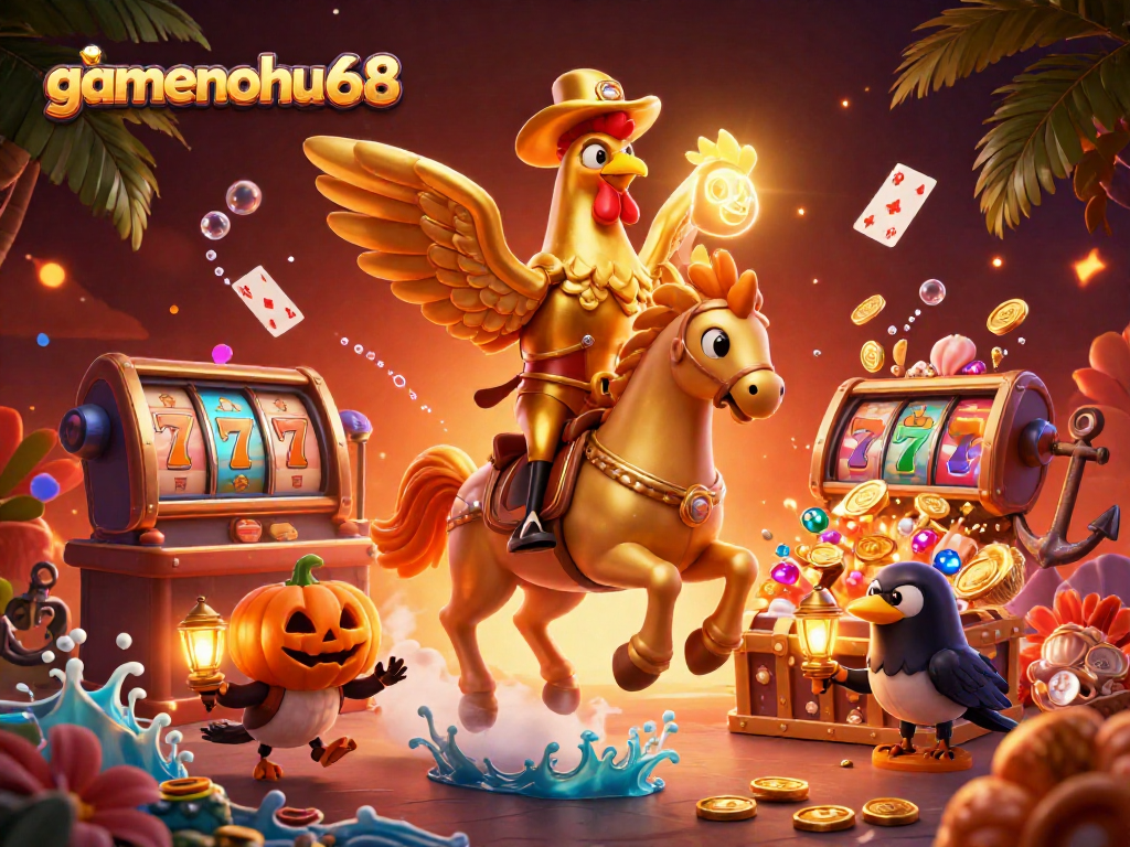Experience thrilling gameplay at gamenohu68 with a dynamic 3D casino adventure showcasing vibrant characters and gaming elements.