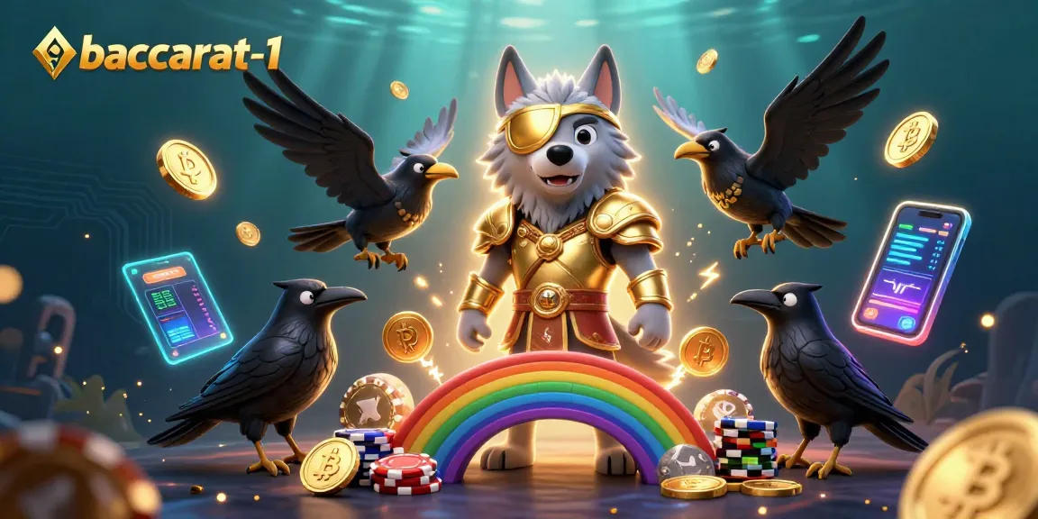 Engage with baccarat-1 in an exciting casino scene highlighted by Norse elements and digital currency.