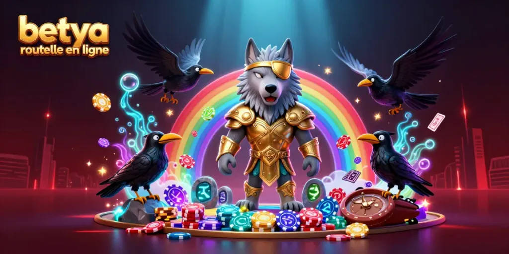 Experience thrilling bets at betya roulette en ligne with our vibrant 3D illustration of gaming action.