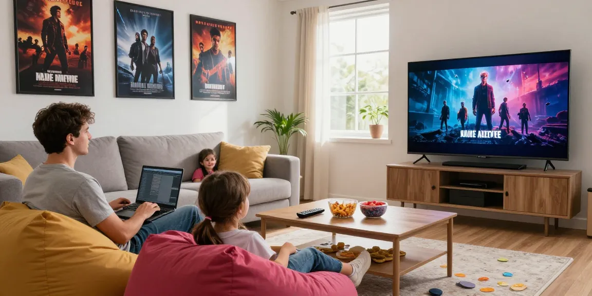 Experience unlimited streaming with dez pila in a cozy family setting enjoying movies.
