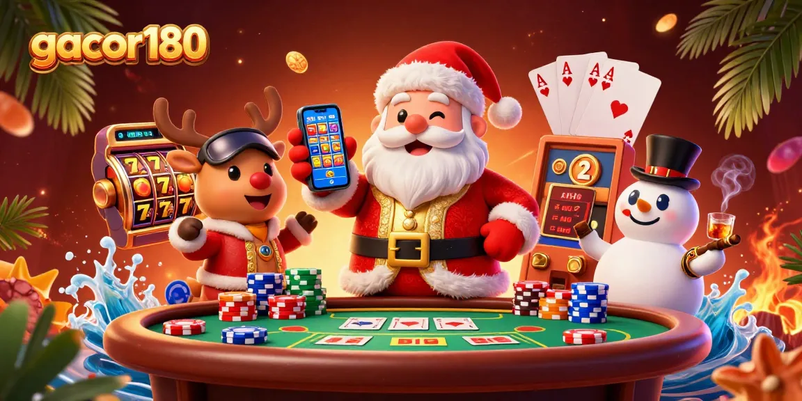 Raih kemenangan dengan gacor180 melalui permainan slot dan keahlian Santa Claus di kasino.