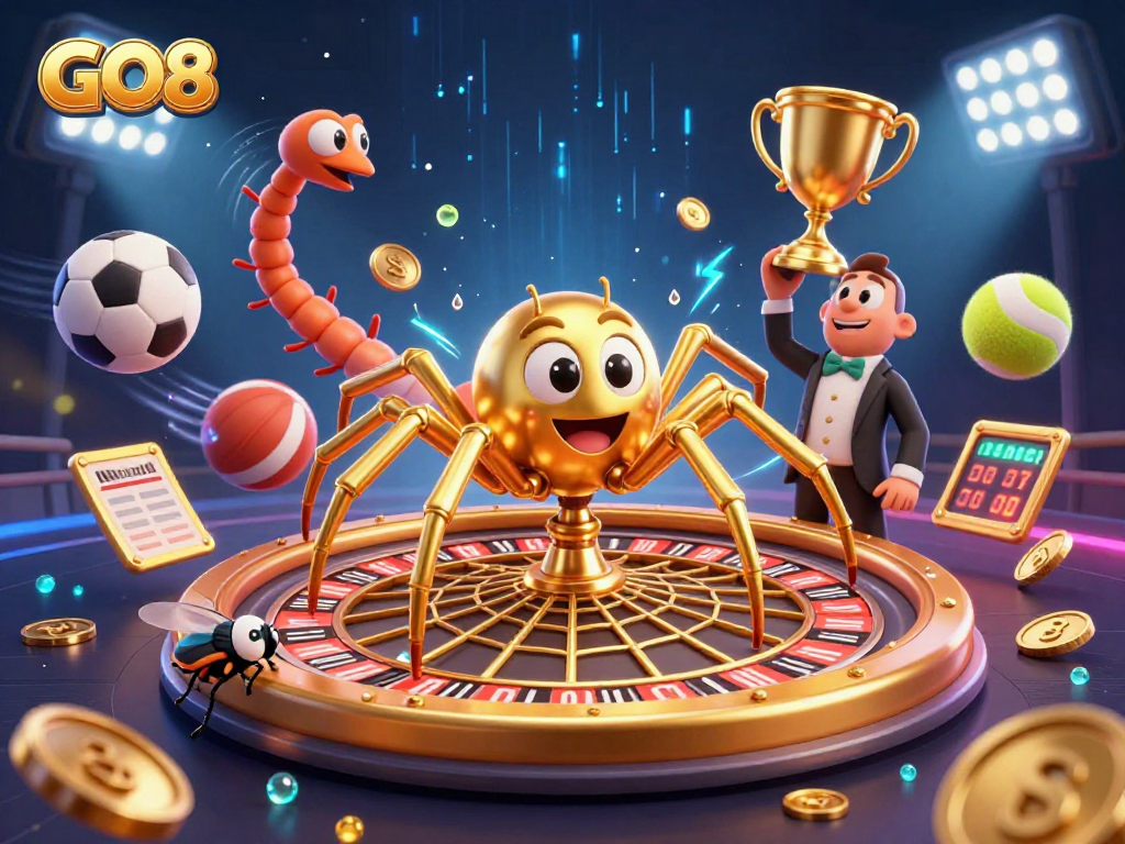 Place bets confidently at GO8's golden web roulette, where gaming excitement meets strategy.