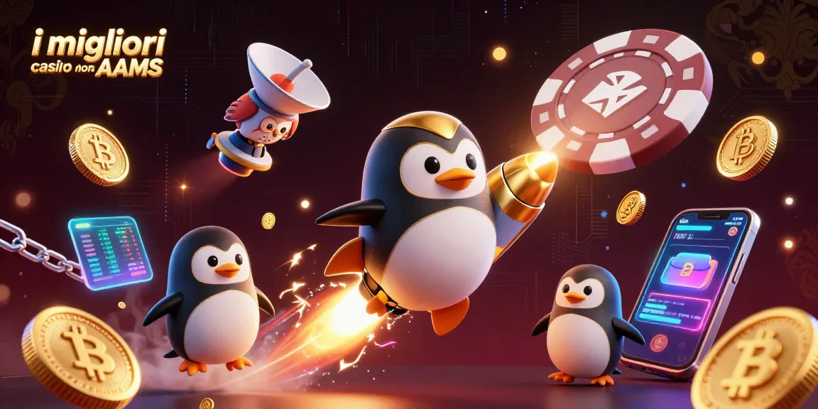 Scopri i migliori casino non AAMS con il pinguino dorato e monete volanti in un'esperienza unica.