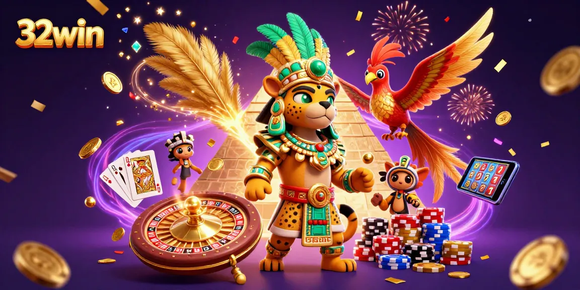 Experience the thrill of 32win’s vibrant gaming universe, featuring dynamic casino elements and action-packed excitement.